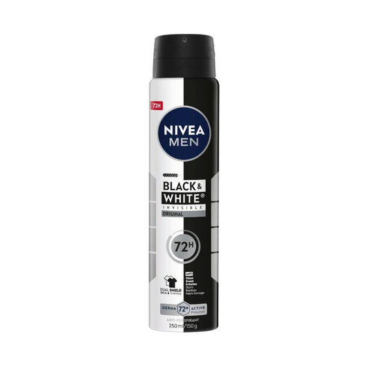 Nivea Deo Aero Men Invisible Black And White - 250mL