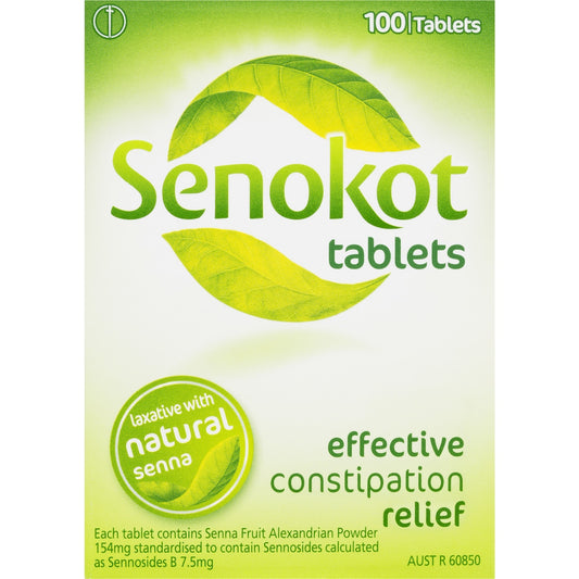 Senokot Laxatives Senna Tablets 100 Pack