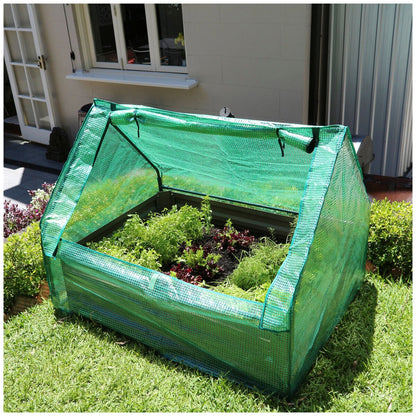 Greenlife Raised Garden Bed Charcoal 120 X 90 x 30cm With Drop Over Greenhouse