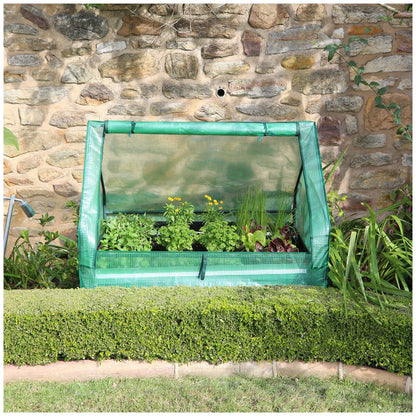 Greenlife Raised Garden Bed Charcoal 120 X 90 x 30cm With Drop Over Greenhouse