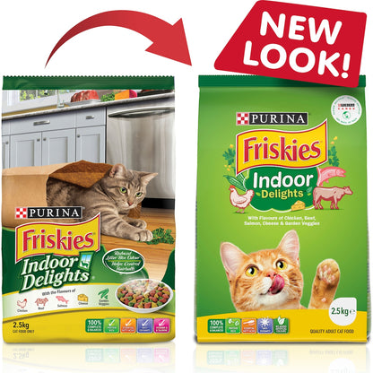 Friskies Adult Indoor Delights Dry Cat Food 2.5kg
