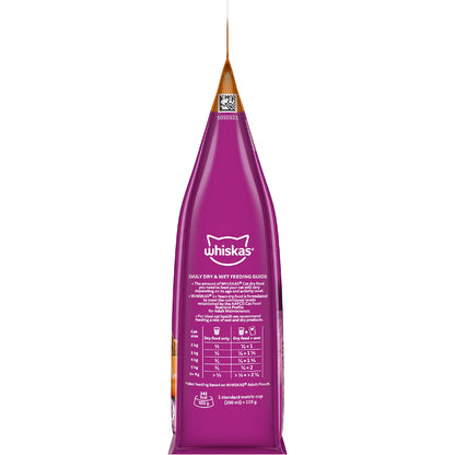 Whiskas Adult 1+ Years Dry Cat Food Chicken & Rabbit Flavours 800g