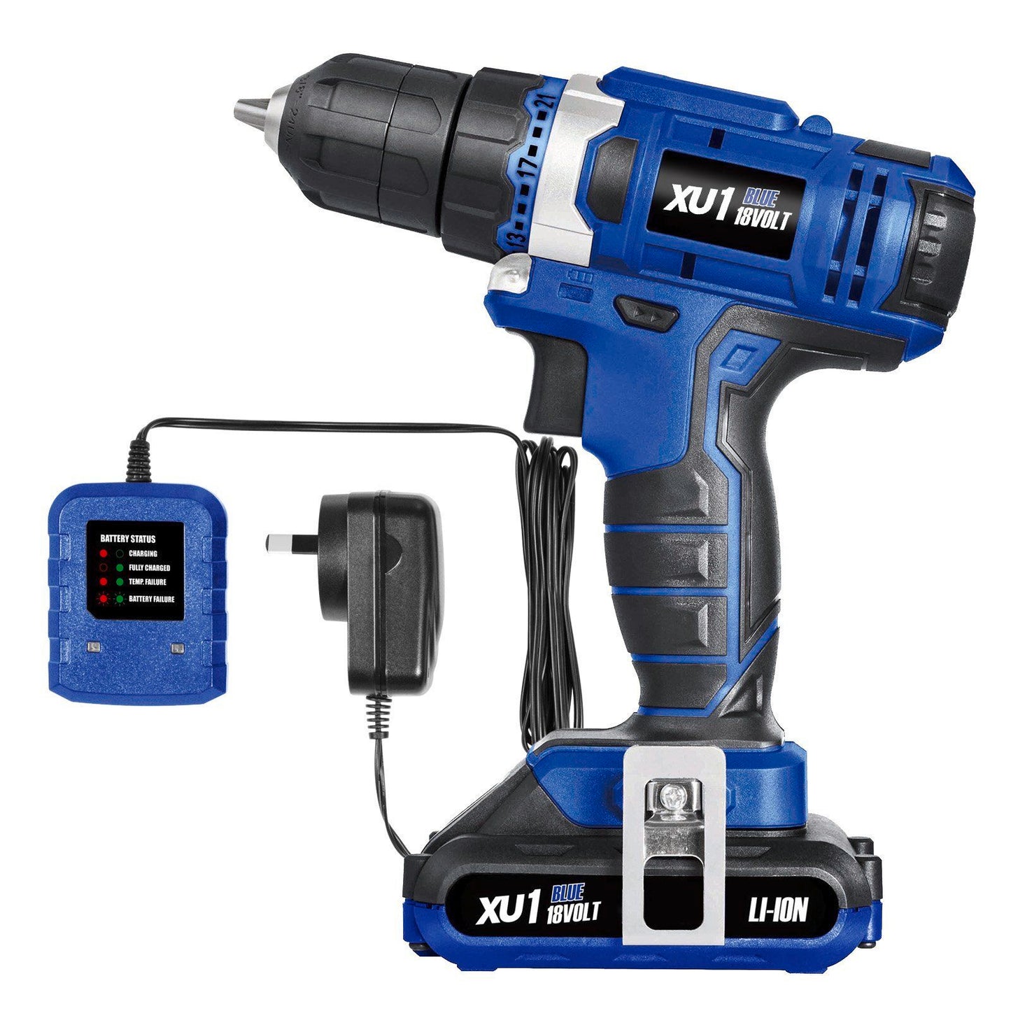 XU1 Blue Cordless Drill Driver Kit - 18V - 1.5Ah