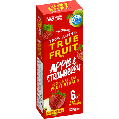 True Fruit True Fruit Apple & Strawberry Straps 120g