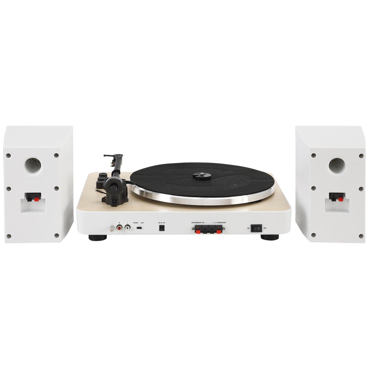 Crosley T170 Turntable Shelf System CRT170A-WH4 White Bluetooth 33/45 Rpm