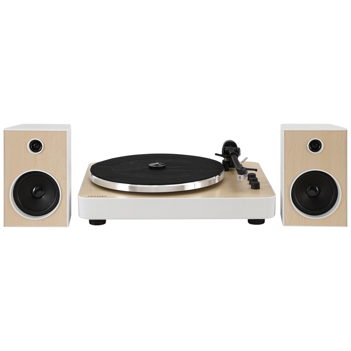 Crosley T170 Turntable Shelf System CRT170A-WH4 White Bluetooth 33/45 Rpm