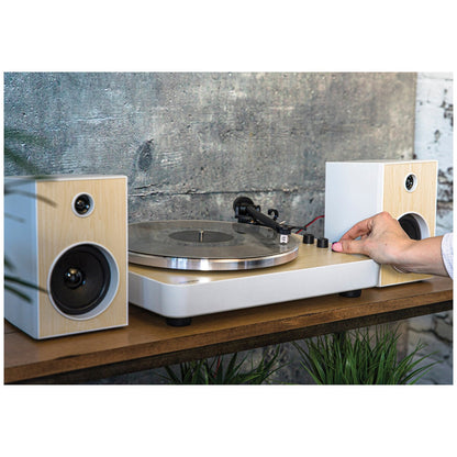 Crosley T170 Turntable Shelf System CRT170A-WH4 White Bluetooth 33/45 Rpm