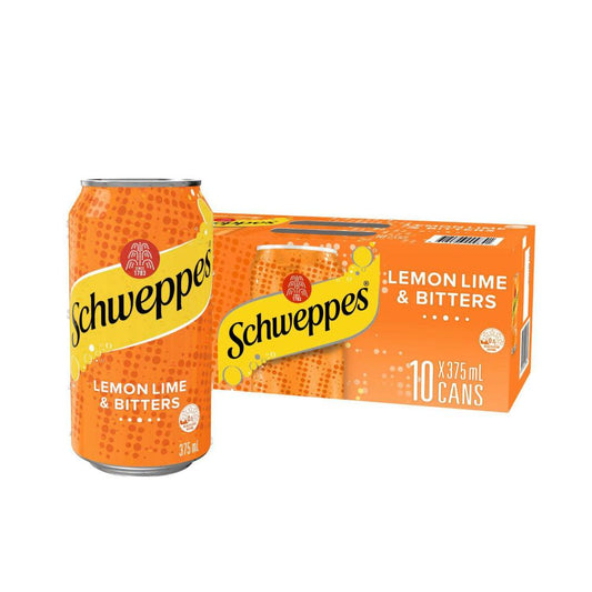 Schweppes Mixers Lemon Lime & Bitters Soft Drink 10x375ml