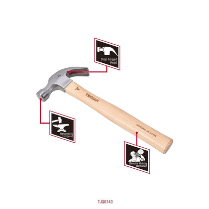 Trojan Timber Claw Hammer - 16oz - 450g