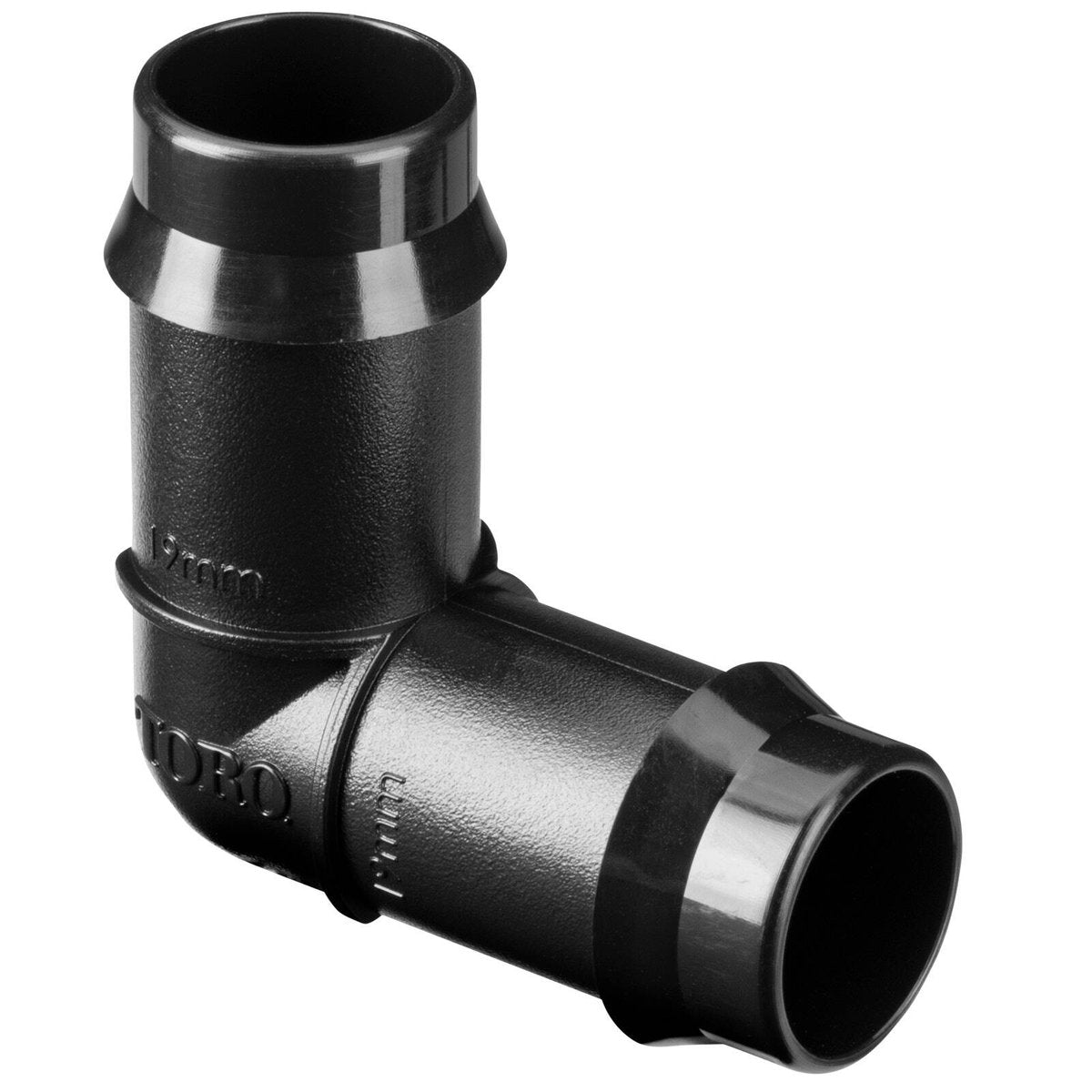 Toro 19mm Barbed Elbow Polypropylene Black Durable Irrigation Fitting