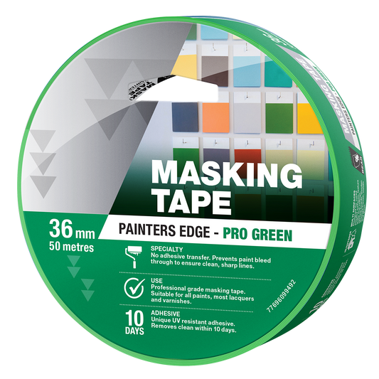 Bear Painters Edge Masking Tape - 36mm x 50m - Green