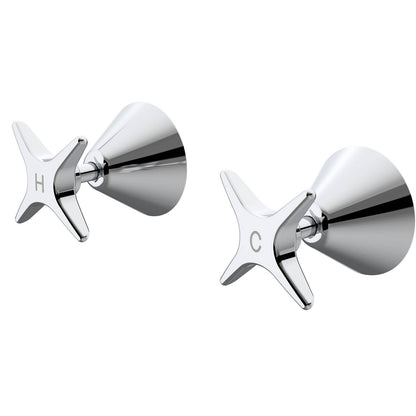 Caroma Chrome Elegance II Wall Top Assembly - 75 x 75 x 74mm