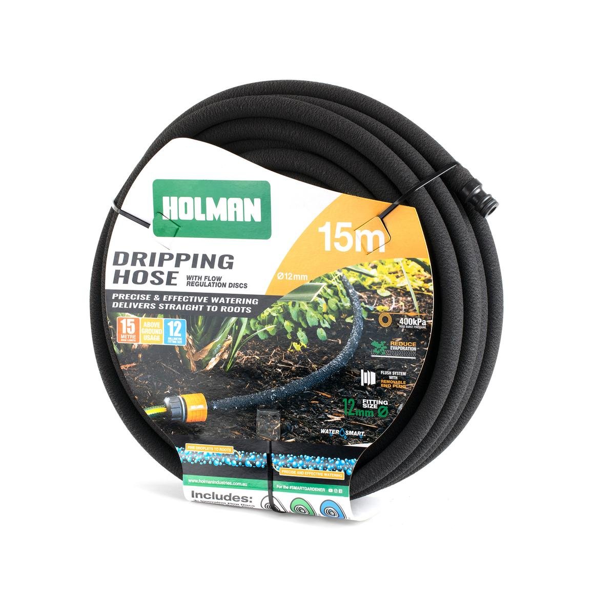 Holman Weeper Hose - 15m - Condensed Rubber - UV Resistant