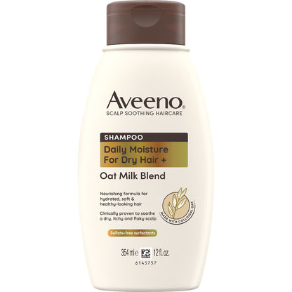 Aveeno Oat Milk Blend Moisturising Shampoo For Damaged Hair 354ml