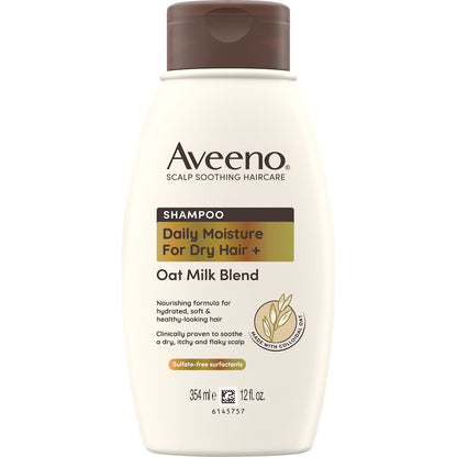 Aveeno Oat Milk Blend Moisturising Shampoo For Damaged Hair 354ml
