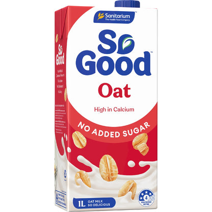 Sanitarium So Good Oat No Added Sugar Uht Milk 1l