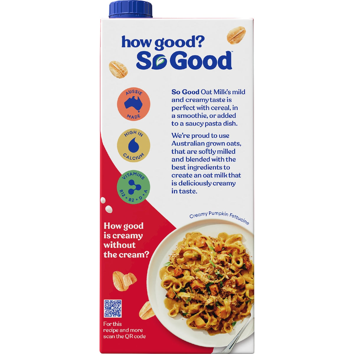 Sanitarium So Good Oat No Added Sugar Uht Milk 1l
