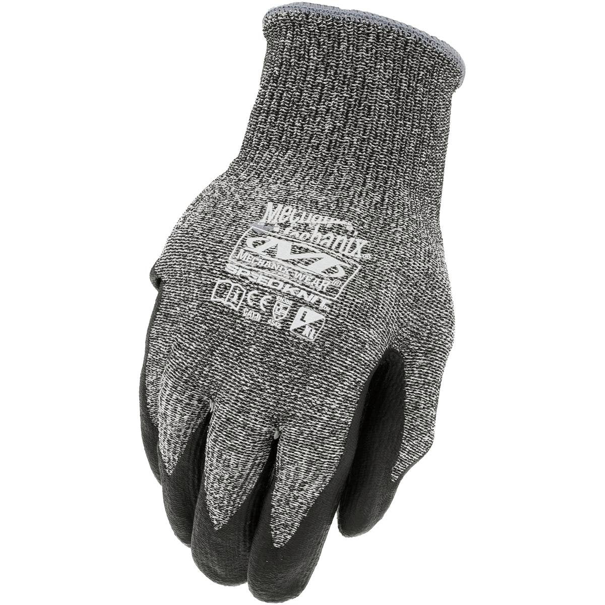 Mechanix Wear Small Speedknit CR5 Gloves - Cut Resistant - Black & Grey - 1 Pair