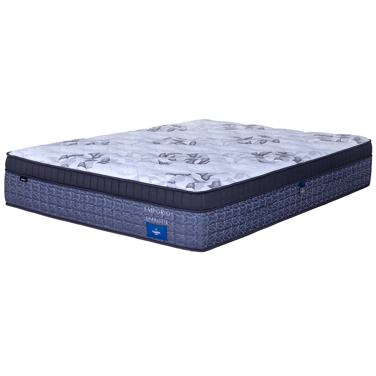 Comfort Sleep Emporio Charlotte Queen Mattress With Luna Floating Base Manisa Marble