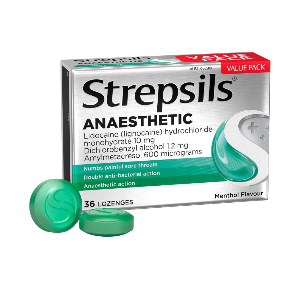 Strepsils Plus Anaesthetic Lozenges - 36 pack