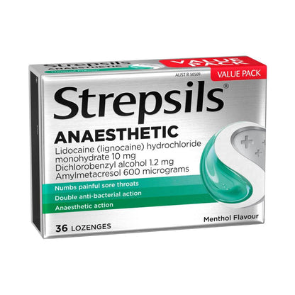 Strepsils Plus Anaesthetic Lozenges - 36 pack