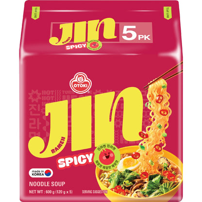 Otoki Jin Ramen Spicy Instant Noodles 120g 5 Pack