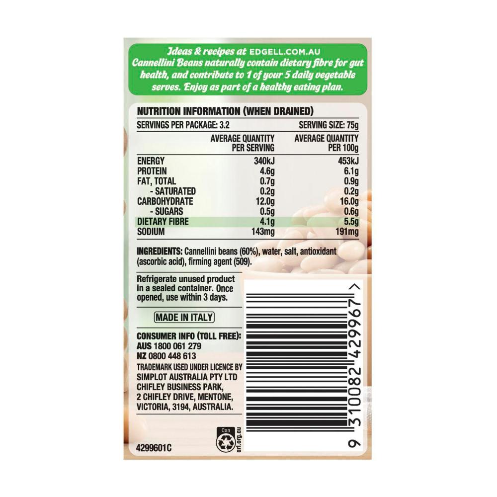 Edgell Cannellini Beans - 400g