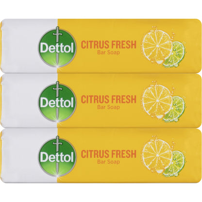 Dettol Citrus Fresh Bar Soap 100g X 3 Pack