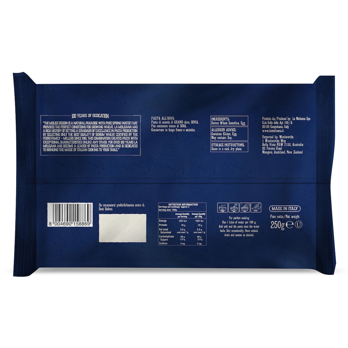 La Molisana Extra Di Lusso Egg Pappardelle 250g