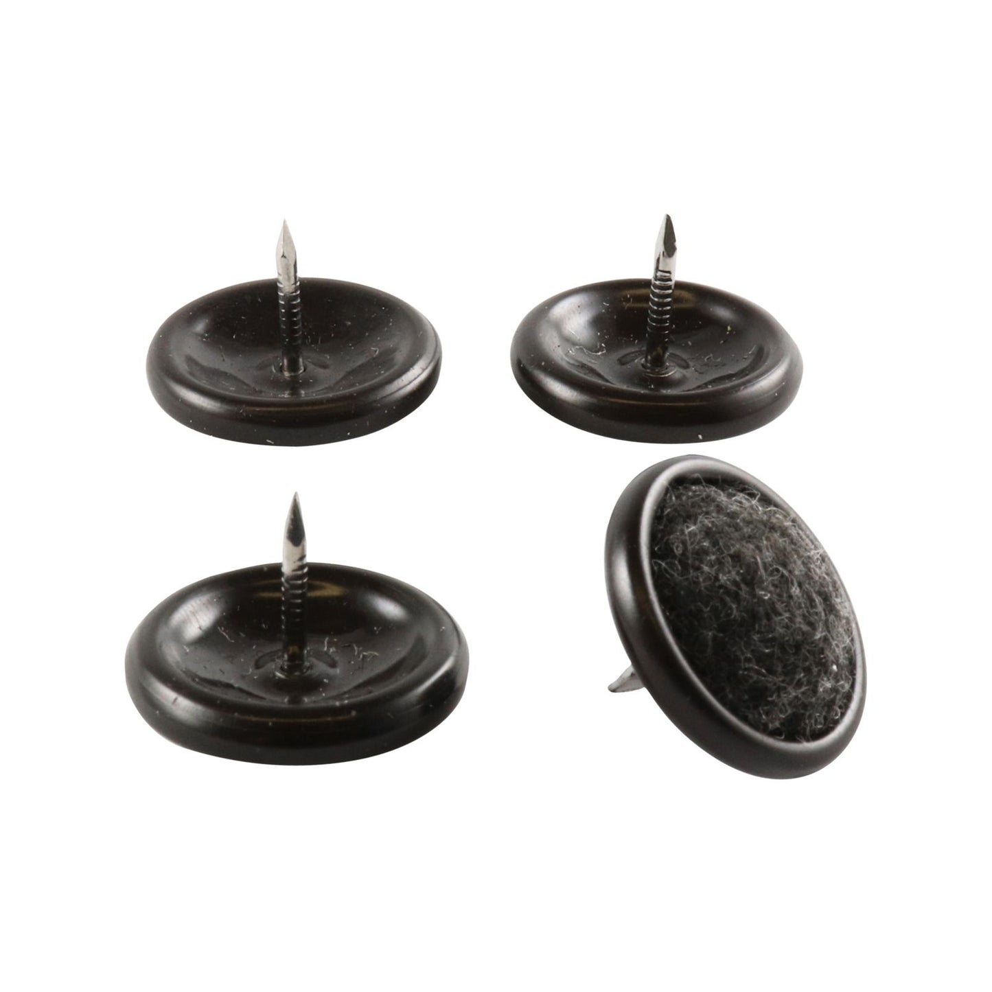 Surface Gard Round Castor Cup - 25mm - 4 Pack - Brown