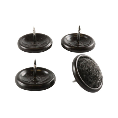 Surface Gard Round Castor Cup - 25mm - 4 Pack - Brown