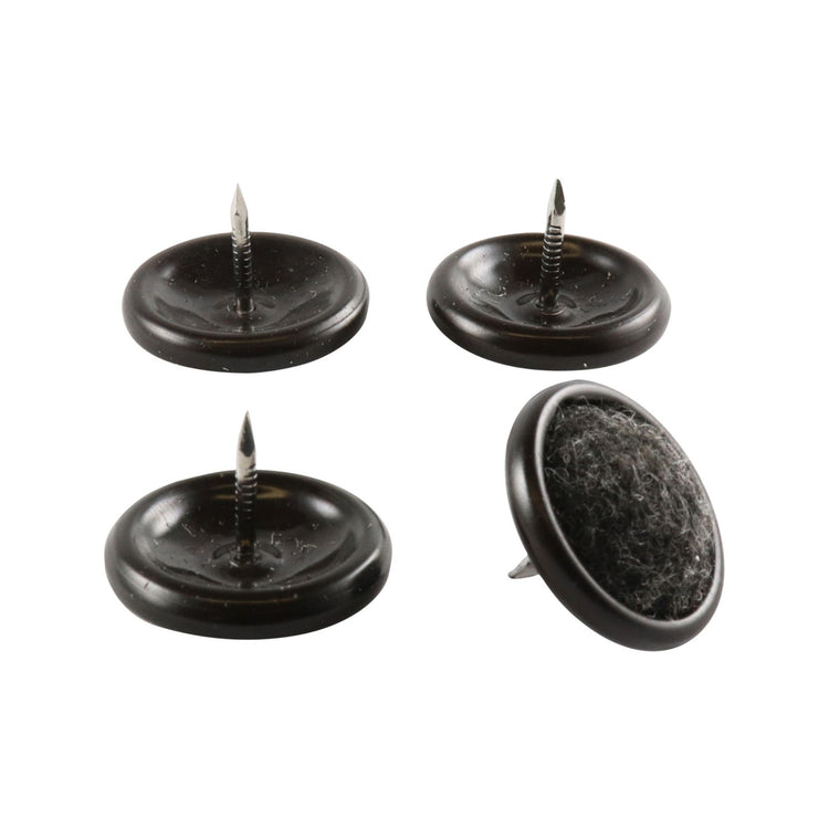 Surface Gard Round Brown Castor Cup 25mm 4 Pack