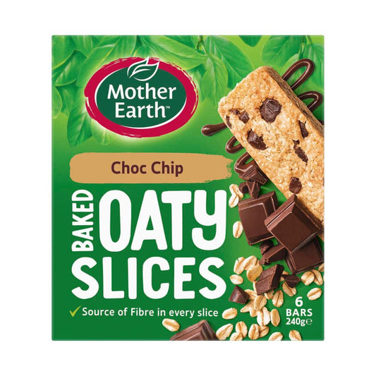 Mother Earth Baked Oaty Slices Chocolate Chip - 240g