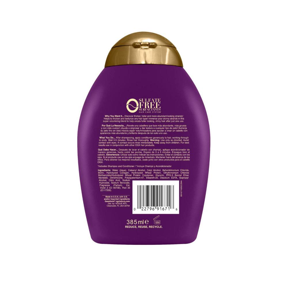Ogx Thick & Full + Volumising Biotin & Collagen Conditioner For Fine Hair - 385mL