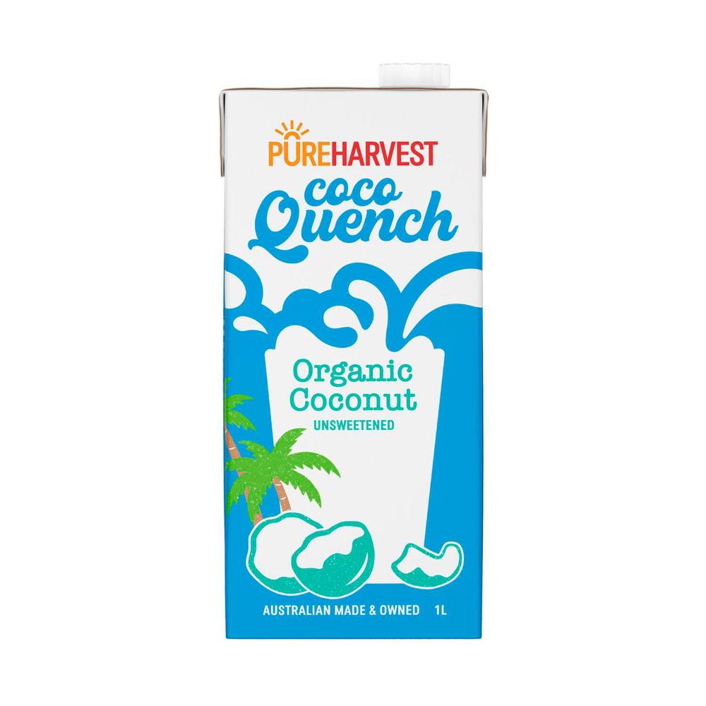 Pureharvest Coco Quench Organic Coconut Unsweetened Long Life Milk Uht - 1L