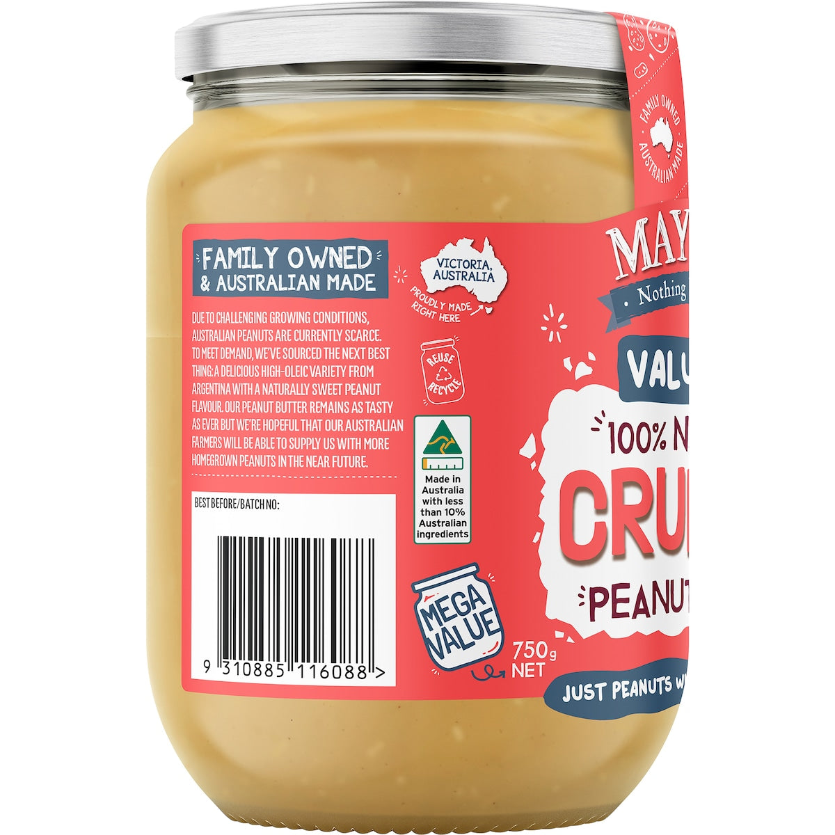Mayver's Crunchy Peanut Butter | 750g