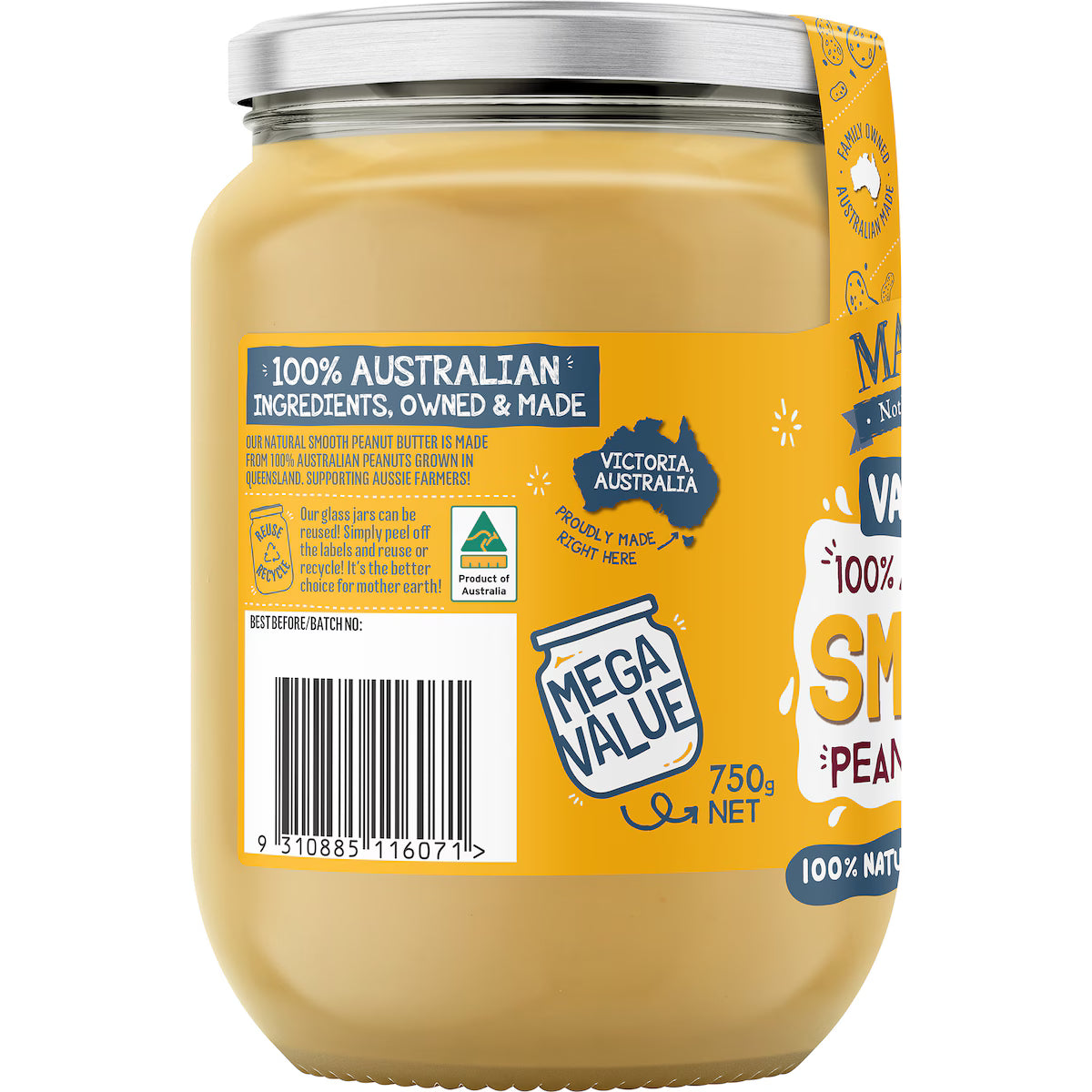 Mayver's Smooth Peanut Butter | 750g