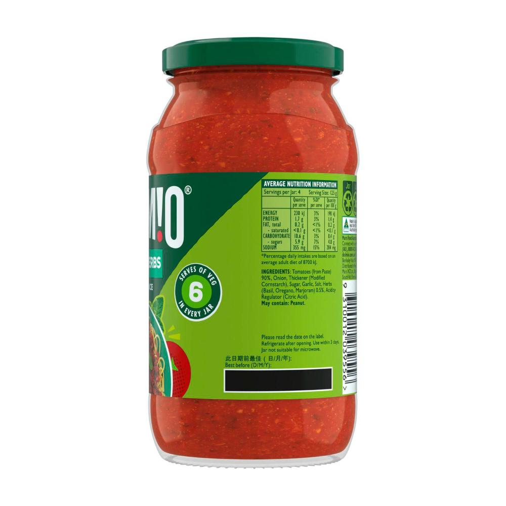 Dolmio Extra Italian Herb Pasta Sauce - 500g