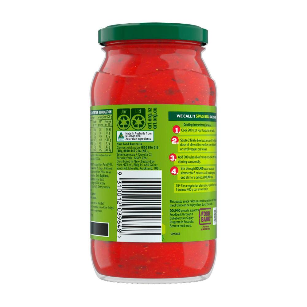 Dolmio Extra Pasta Sauce Red Wine & Italian Herb - 500g