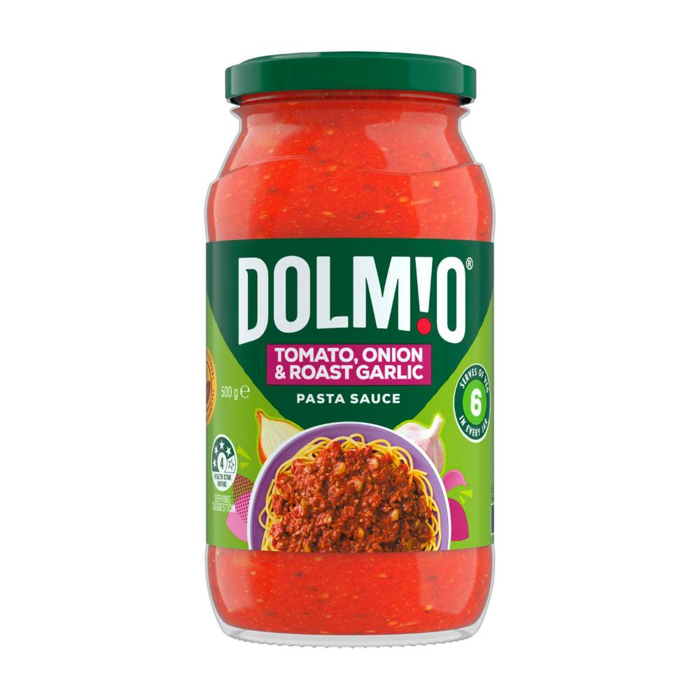 Dolmio Extra Pasta Sauce Tomato Onion & Roast Garlic - 500g