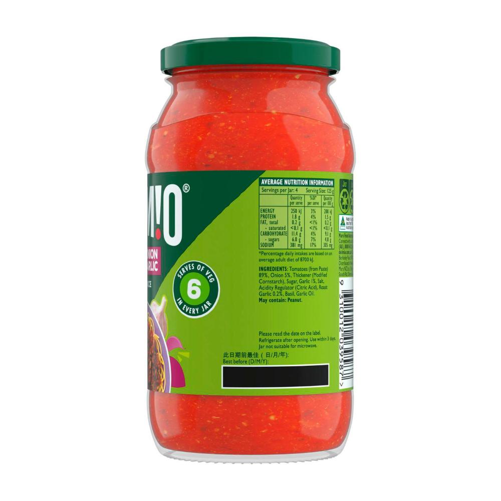 Dolmio Extra Pasta Sauce Tomato Onion & Roast Garlic - 500g