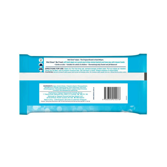 Wet Ones Antibacterial Hand Wipes Be Fresh - 80 pack