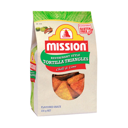 Mission Chilli & Lime Tortilla Triangles Corn Chips - 230g