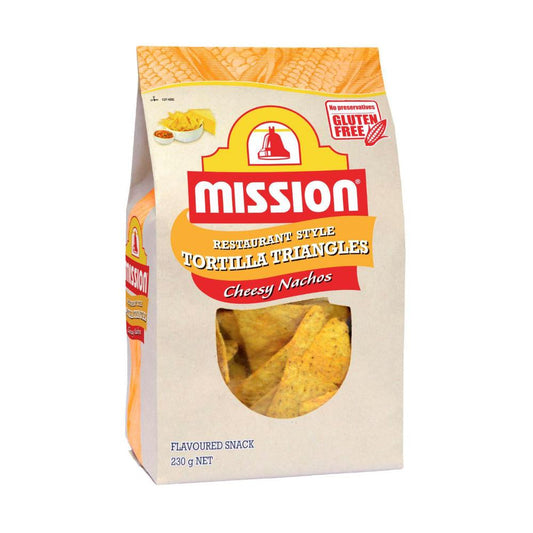 Mission Cheesy Nachos Tortilla Triangles Corn Chips - 230g