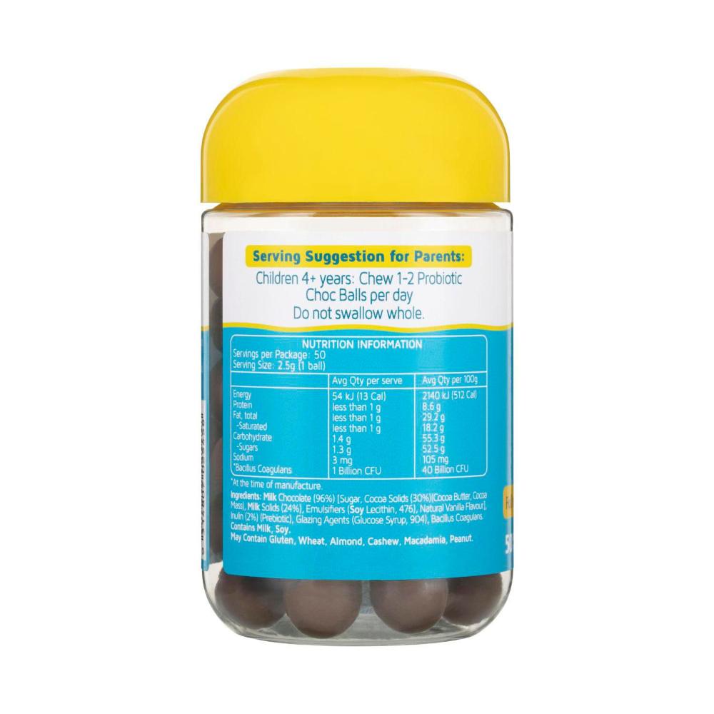 Nature's Way Kids Smart Probiotic 50 Milk Chocolate Balls - 50 Pack