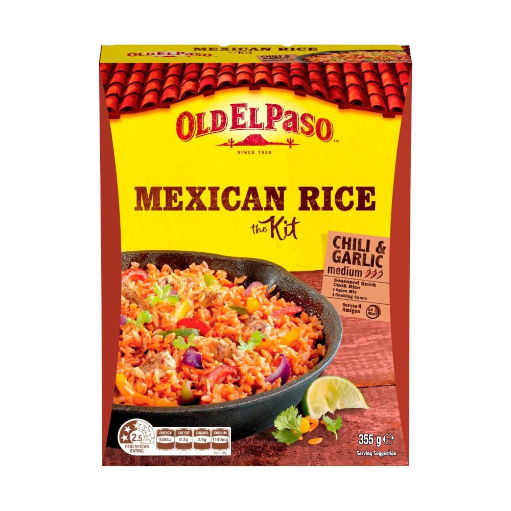 Old El Paso Chilli & Garlic Rice Dinner Kit - 355g