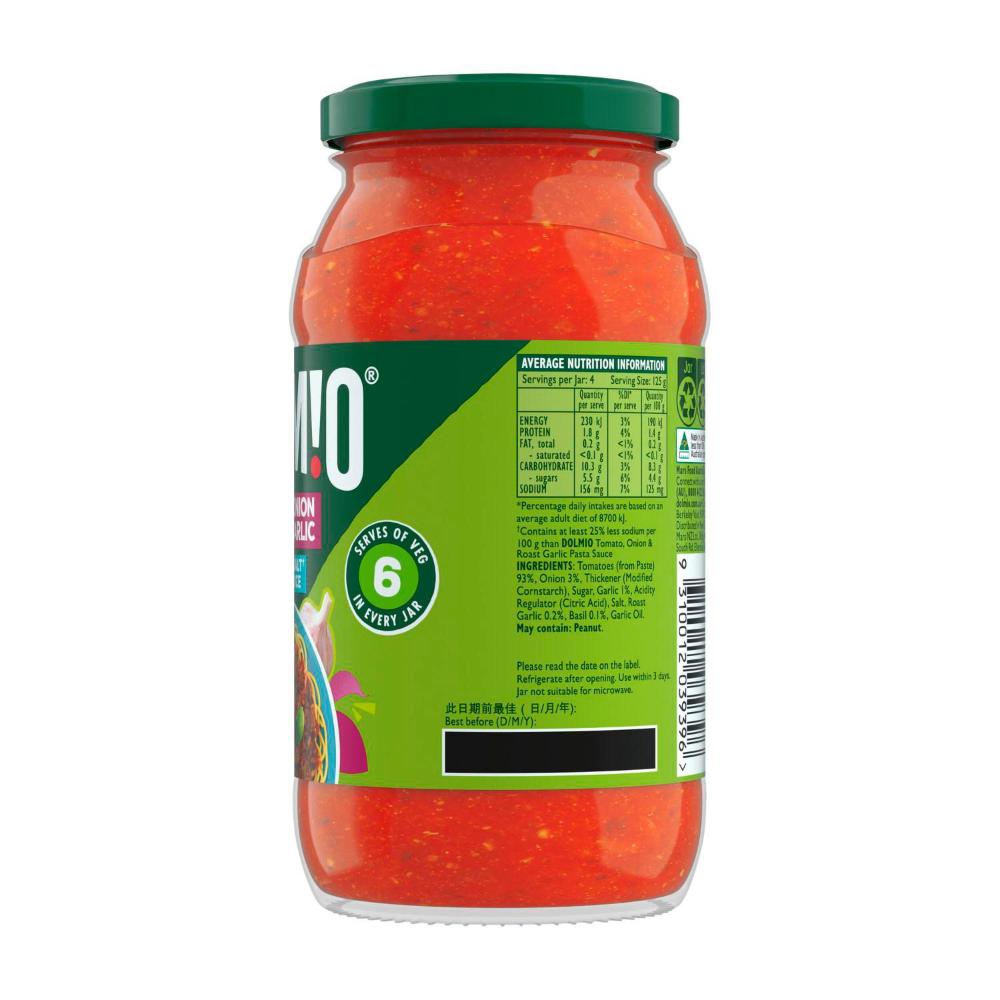 Dolmio Tomato Onion & Roast Garlic Salt Reduced Pasta Sauce - 500g