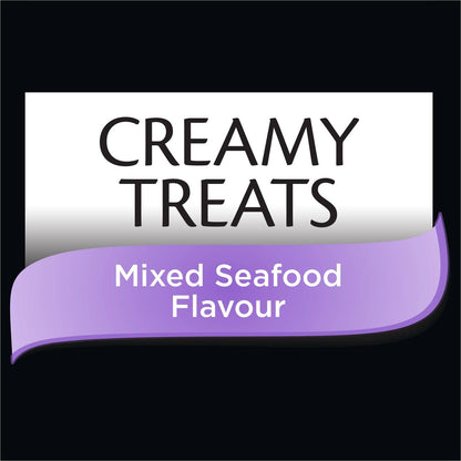 Dine Creamy Treats Mixed Seafood Flavour Cat Treats - 12g - 32 Pack
