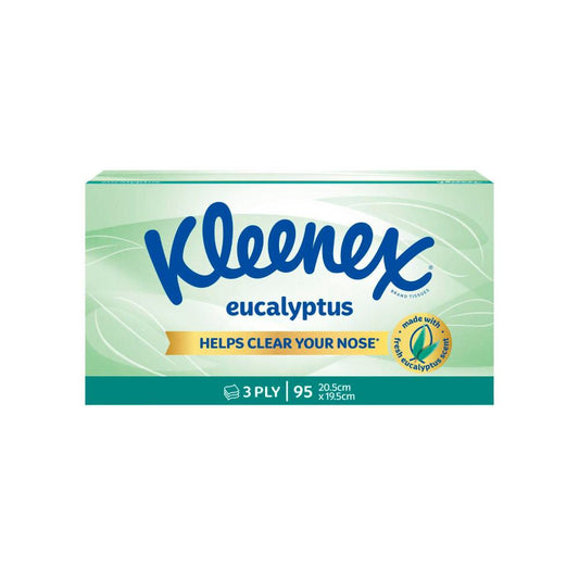 Kleenex Wellbeing Facial Tissues Eucalyptus - 95 pack