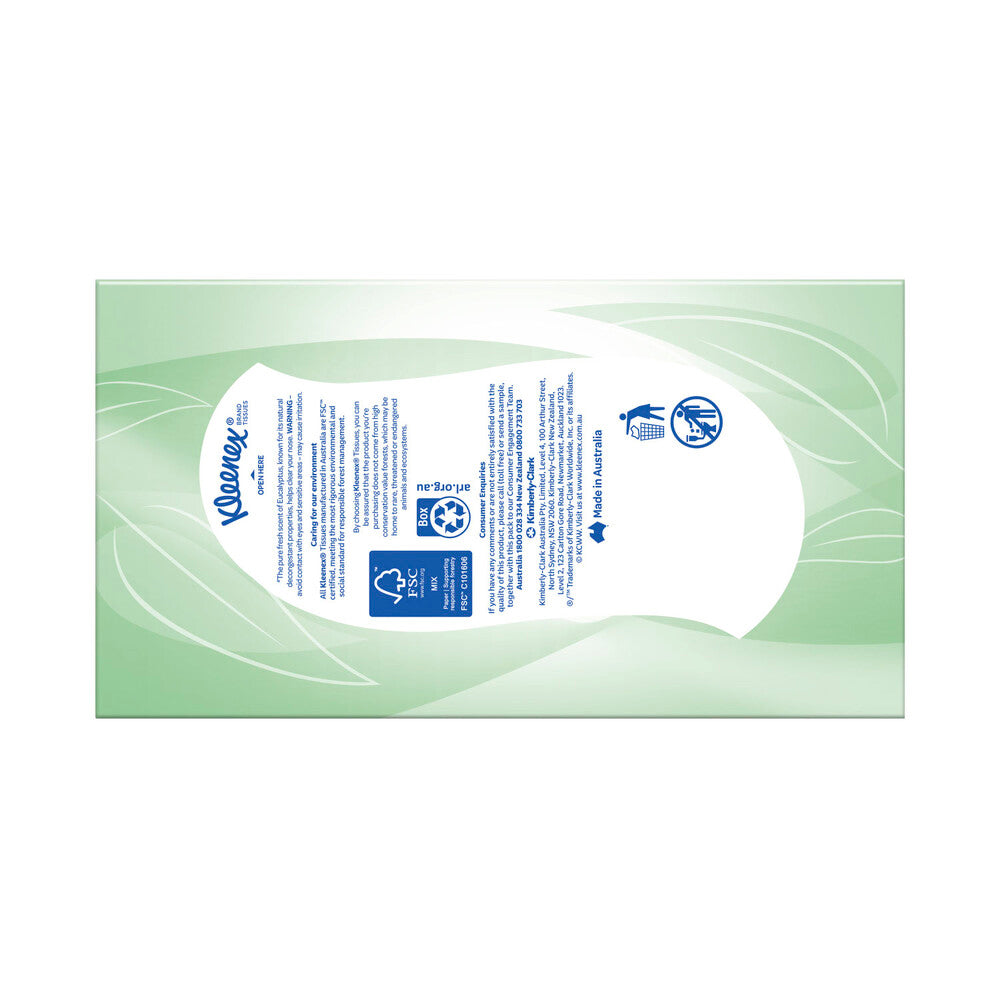 Kleenex Wellbeing Facial Tissues Eucalyptus - 95 pack